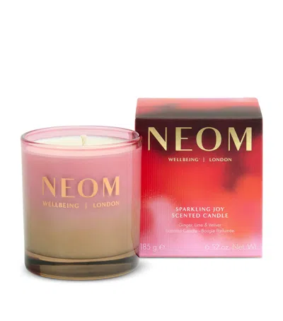 Neom Sparkling Joy 1-wick Candle In Pink