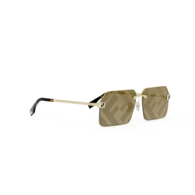 Fendi Sky 59mm Rectangular Sunglasses In Green