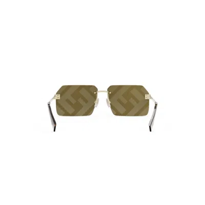 Fendi Sky 59mm Rectangular Sunglasses In Green