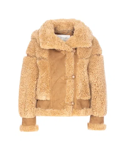 Vegancode Beige Jacket Removable Hood In Multi