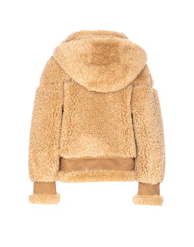 Vegancode Beige Jacket Removable Hood In Multi