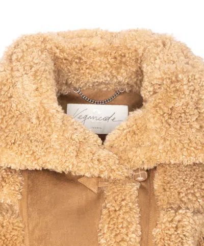 Vegancode Beige Jacket Removable Hood In Multi