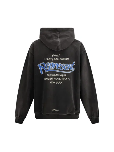 Represent Felpa In Cotone Nero  Uomo In Black