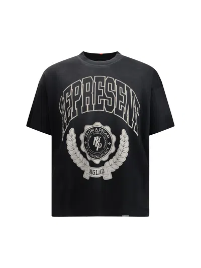 Represent Legacy Crest Cotton T-shirt With Distressed Effect In Black