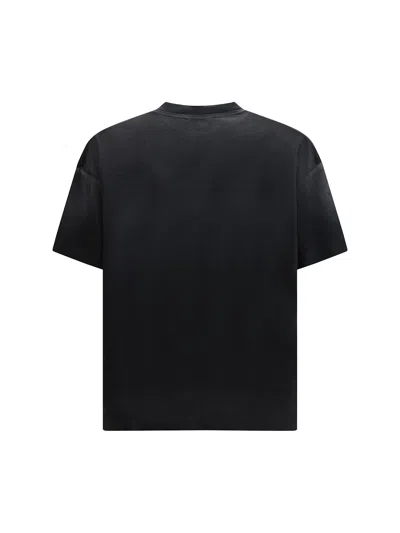 Represent Legacy Crest Cotton T-shirt With Distressed Effect In Black