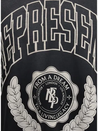 Represent Legacy Crest Cotton T-shirt With Distressed Effect In Black