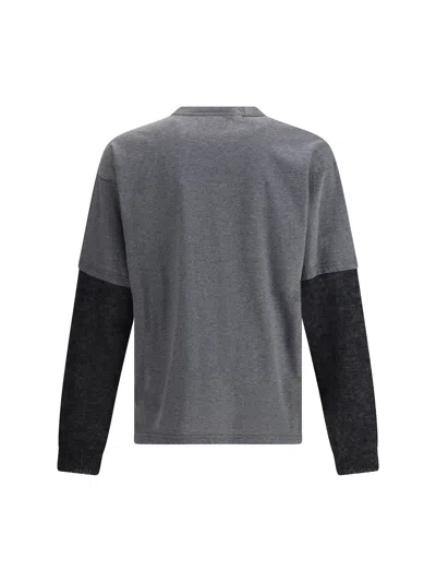 Magliano Double-sleeved Cotton Trauma T-shirt In Gray