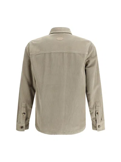 Jacob Cohen Corduroy Button-down Jacket In Green