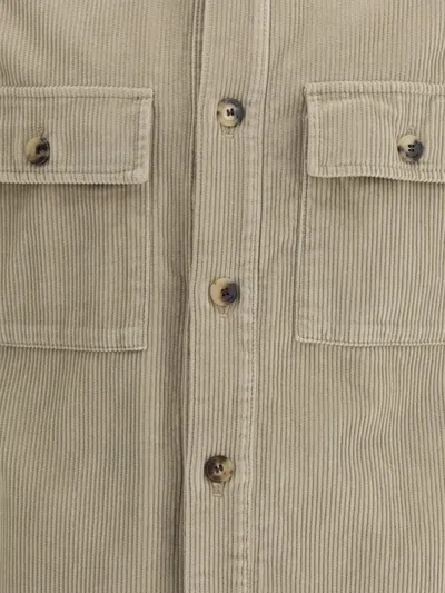 Jacob Cohen Corduroy Button-down Jacket In Green