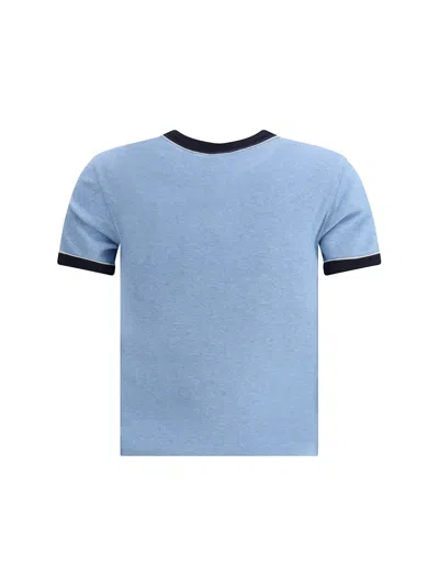 Chloé Chloè Logo Cotton T Shirt In Blue