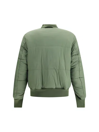 Alpha Industries Camouflage Utility Pocket Bomber Jacket In Green