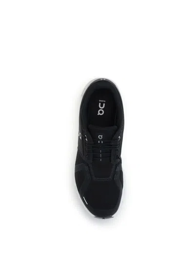 On Mesh Rubber Sole Sneakers In Black