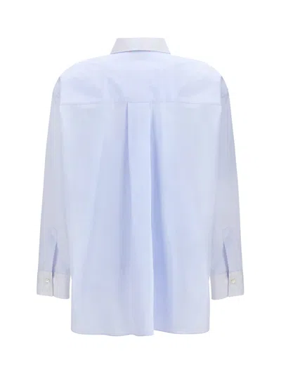 Forte Forte Oversized Cotton Poplin Shirt In Blue