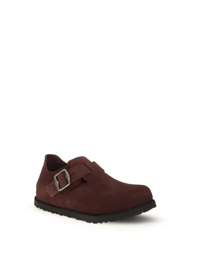 Birkenstock London Suede Sneakers In Burgundy