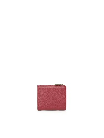 Coccinelle Metallic Soft Mini Wallet In Red