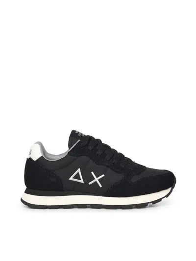 Sun 68 Tom Sneaker In Nylon And Suede In Black
