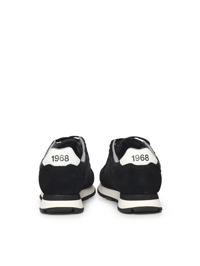 Sun 68 Tom Sneaker In Nylon And Suede In Black
