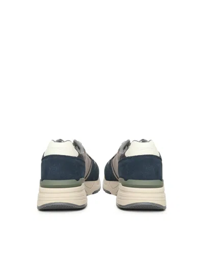 Blauer Gray Leather Men Sneaker In Multi