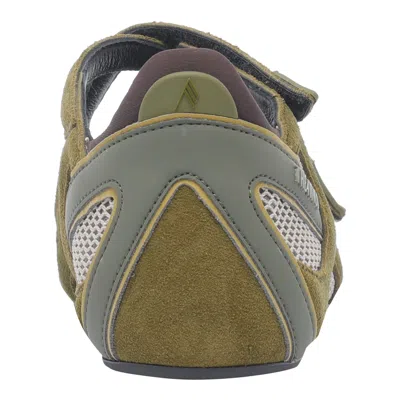 Attico Ballet Flats In Synthetic Fabric And Leather In Brown