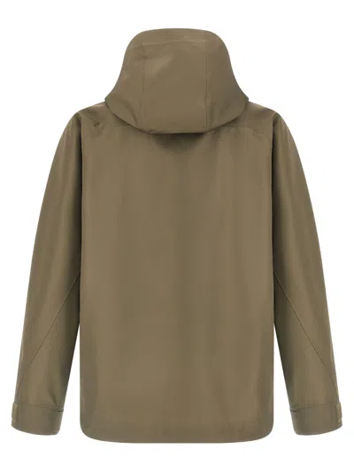 Undercover Water-repellent Nylon Jacket With Futuristic Artwork In Green