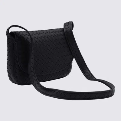 Bottega Veneta Black Veneto Flap Messenger Bag In Black