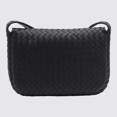 Bottega Veneta Black Veneto Flap Messenger Bag In Black