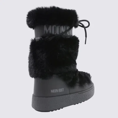 Moon Boot Boot "ltrack High Faux-fur" In Black