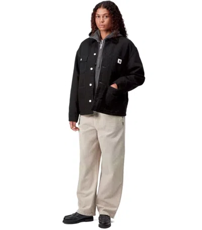 Carhartt Velvet Collar Breast Pocket Jacket In Black