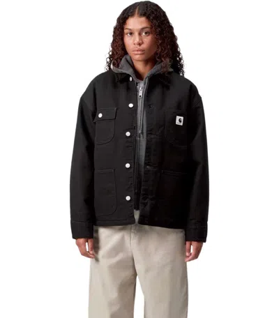 Carhartt Velvet Collar Breast Pocket Jacket In Black