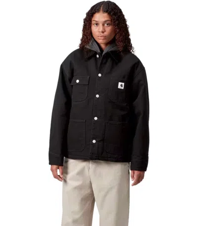 Carhartt Velvet Collar Breast Pocket Jacket In Black