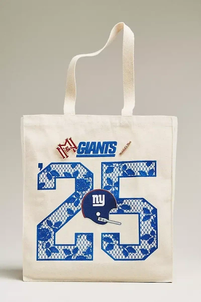 Mitchell & Ness Canvas Nfl Team Tote Bag In Neutral