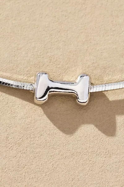 By Anthropologie Barely There Bubble Monogram Necklace In Metallic