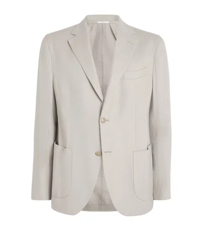 Eleventy Single-breasted Blazer In Green