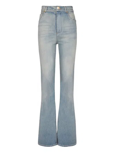 Balmain Flared-fit Denim Jeans In Blue