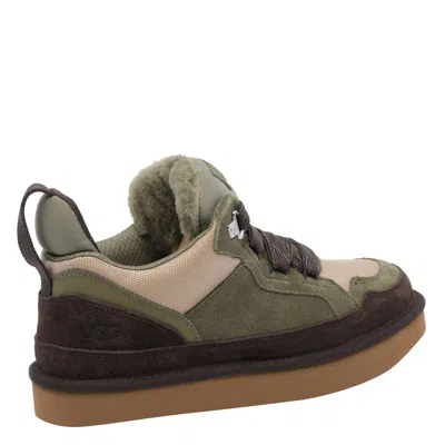 Ugg Lowmel Suede And Nylon Sneakers In Green