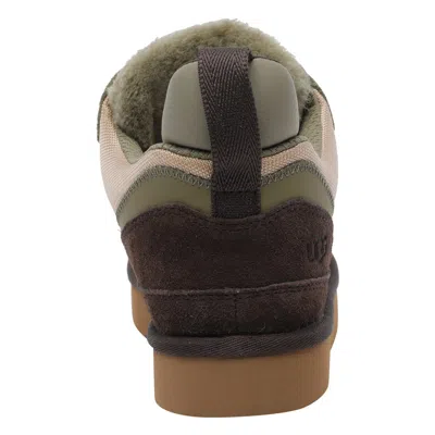 Ugg Lowmel Suede And Nylon Sneakers In Green