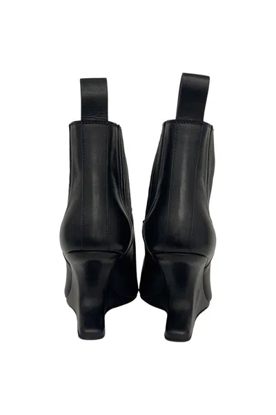 Rick Owens Ankle Boot With Pointed Toe And Sculptural Heel In Black