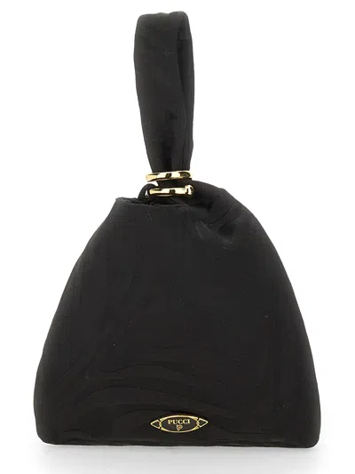 Pucci Marble Print "emilio" Clutch Bag In Black