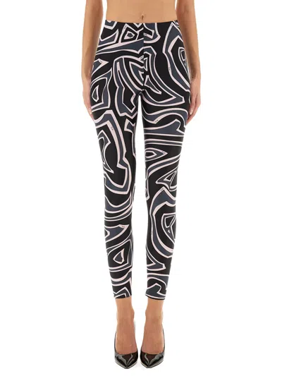 Pucci Abstract Pattern Stretch Fit Trousers In Multi