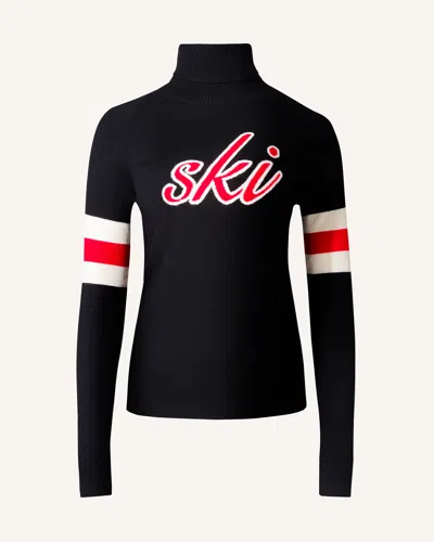 Perfect Moment Womens Neve Turtleneck Merino-wool Ski Jumper Black Xs