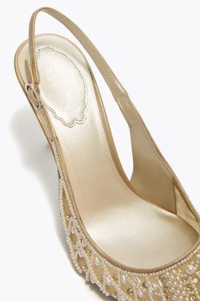 René Caovilla Lovely Honey Slingback 80 In Brown
