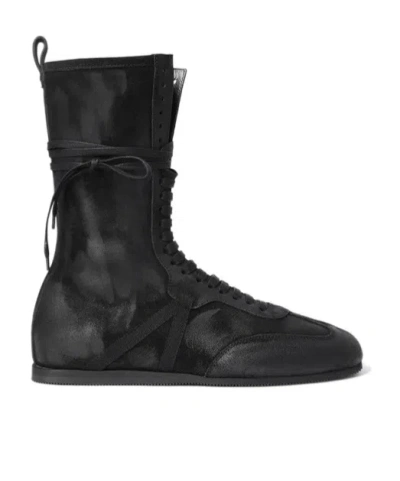 Ann Demeulemeester Fides High-top Boxing Sneakers In Black