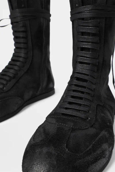 Ann Demeulemeester Fides High-top Boxing Sneakers In Black