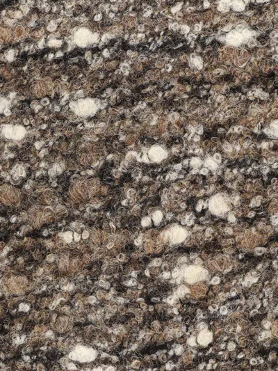 Darkpark Celine Boucle Aviator Bomber Coat In Multi