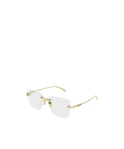 Gucci Eyewear Rectangular Frame Glasses In Yellow