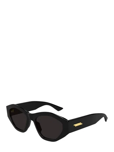Bottega Veneta Classic Acetate Geometric Sunglasses In Black