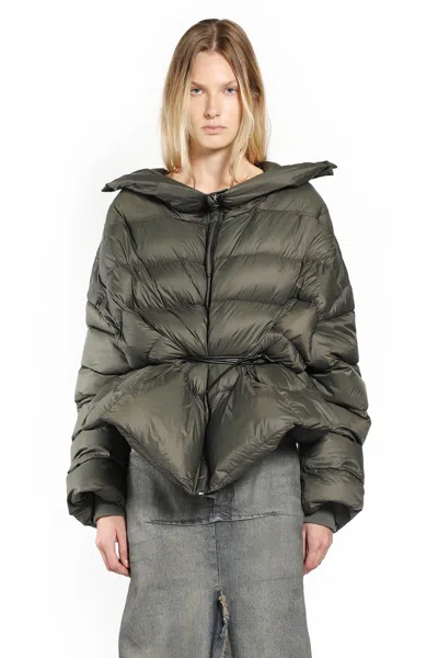 Rick Owens Woman Green Jackets In Green