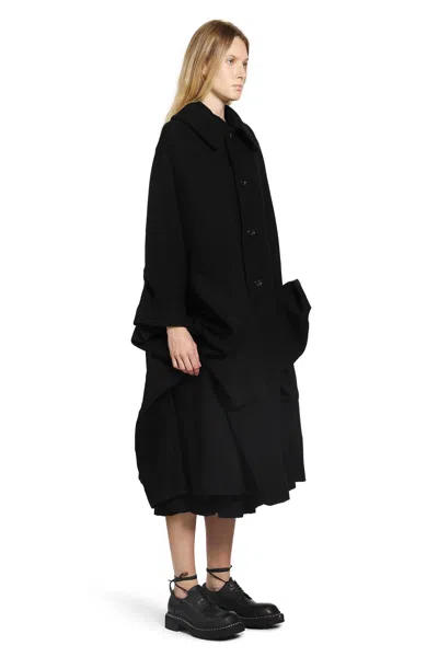 Cdgcdg Woman Black Coats In Black