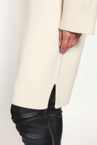 Totême Turtleneck Midi Knitted Dress In Neutral