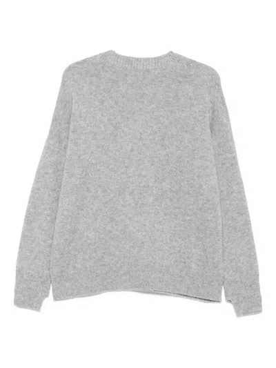 Iris Von Arnim Crew-neck Sweater In Gray